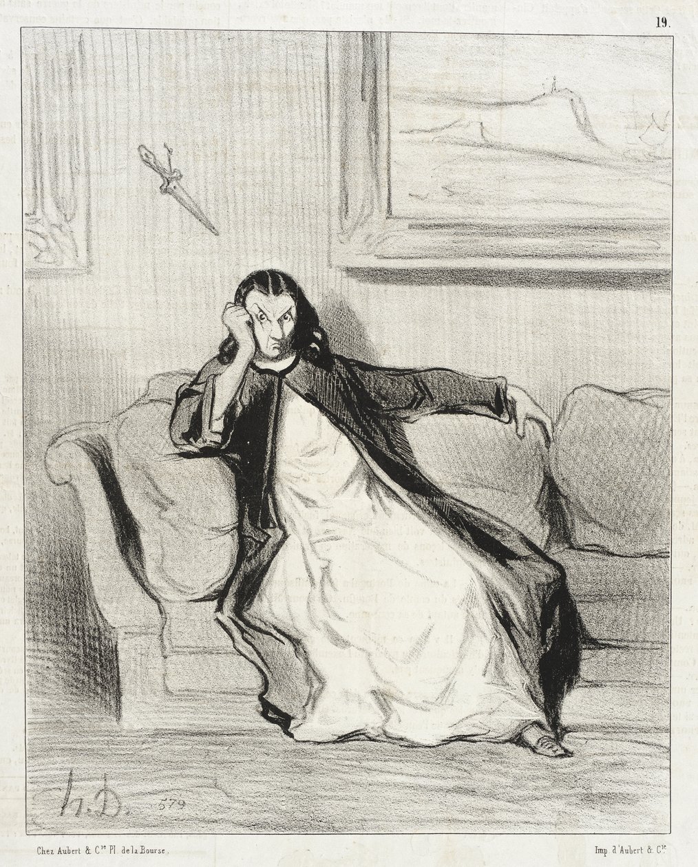 Hölle und Verdammnis!... Ausgepfiffen... Ausgepfiffen!!... Aaausgepfiffen! von Honoré Daumier