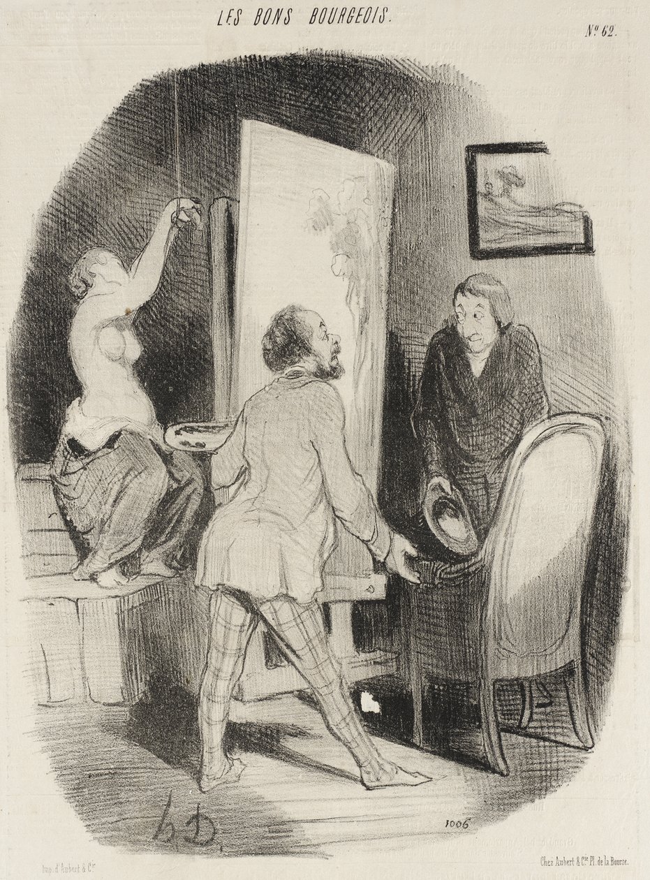 Treten Sie doch ein, mein Herr... nur keine Umstände... von Honoré Daumier