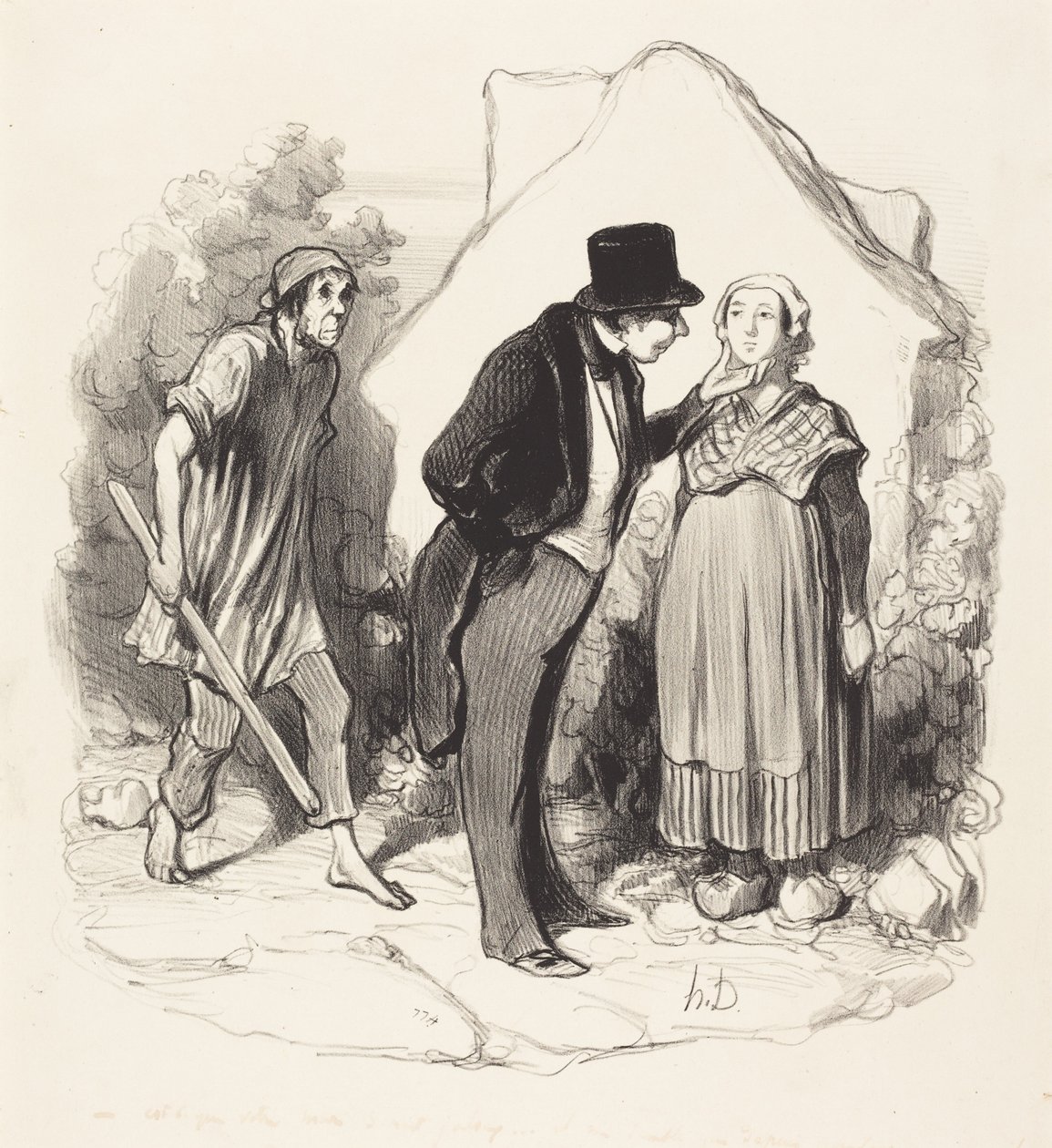Wäre Ihr Mann eifersüchtig... von Honoré Daumier