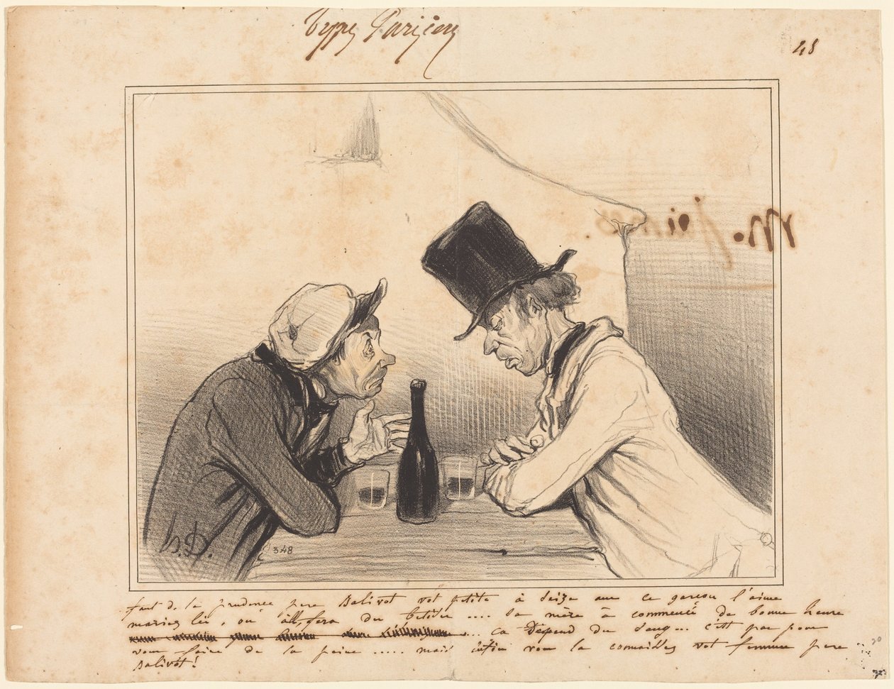 Sie müssen vorsichtig sein, Vater Balivot, Ihre Kleine ist sechzehn Jahre alt... von Honoré Daumier