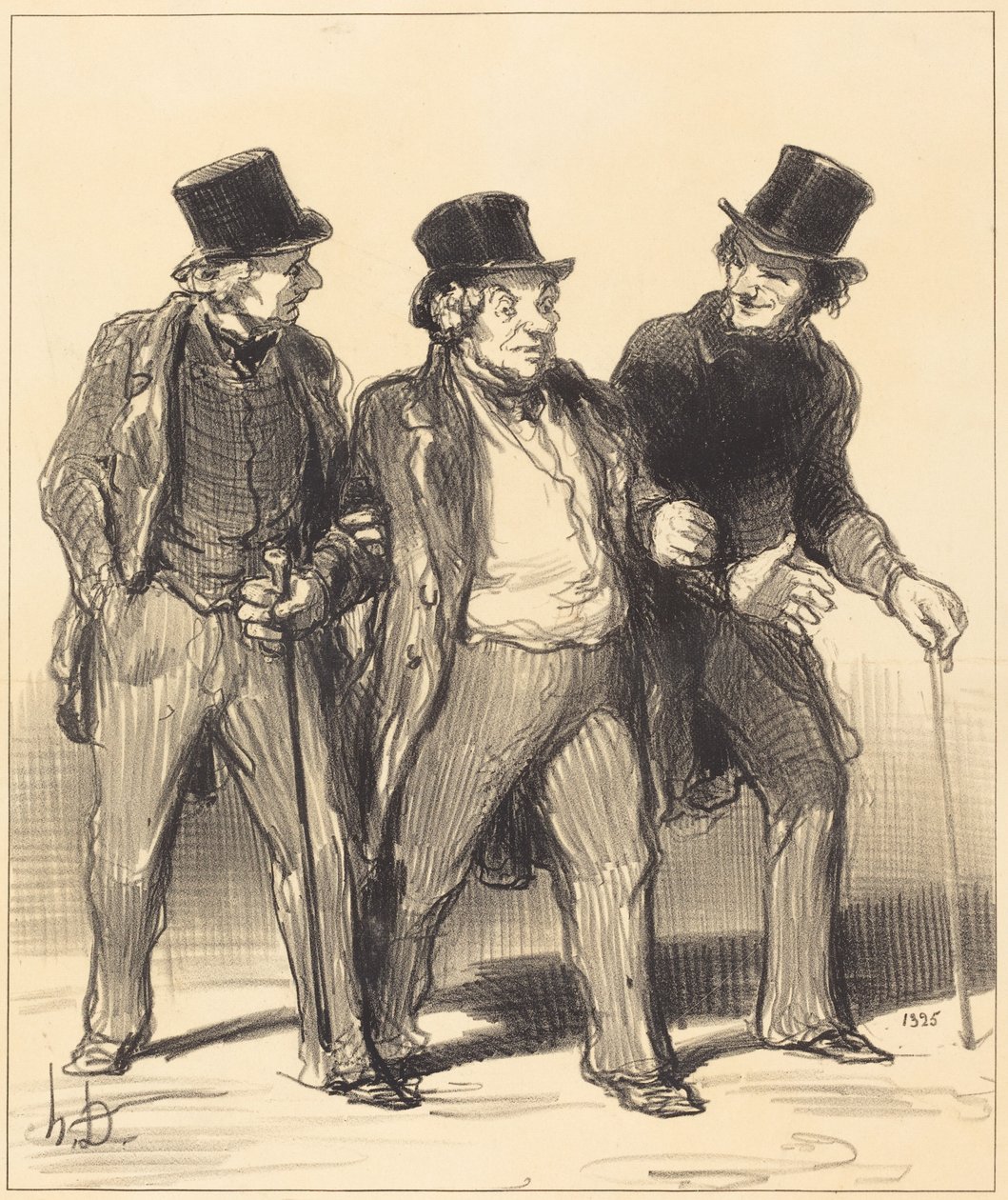 Mir scheint, ich sehe... einen... Hund... ohne Maulkorb!... von Honoré Daumier