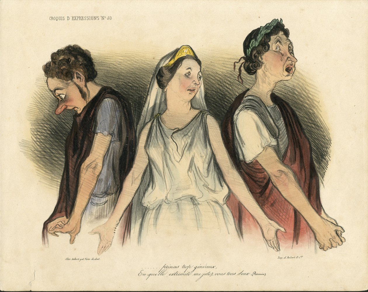 Illustration von Honoré Daumier (1808-1879) Tanz - Theater - Schauspieler, Schauspielerin Komiker von Honoré Daumier