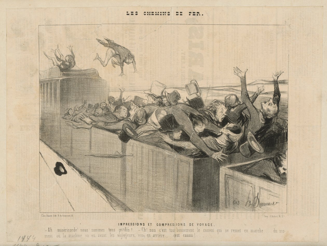 Eindrücke und Kompressionen der Reise. aus: Les Chemins de Fer von Honoré Daumier