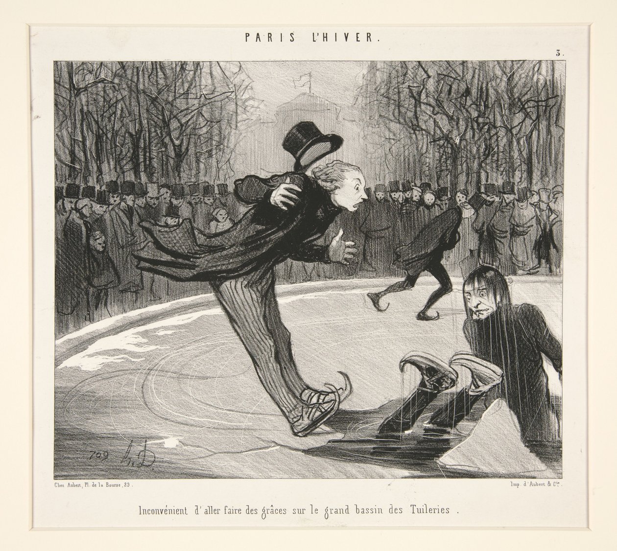 Unannehmlichkeit, Anmut auf dem großen Becken der Tuilerien zu zeigen, aus Paris L