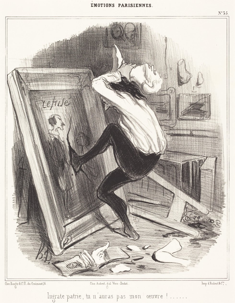 Undankbares Vaterland, du sollst mein Werk nicht haben!... von Honoré Daumier