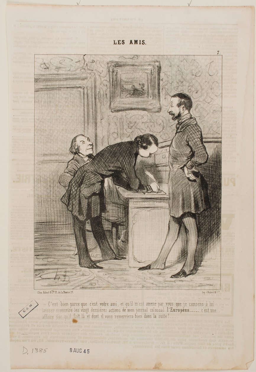 Es ist nur, weil er dein Freund ist... von Honoré Daumier