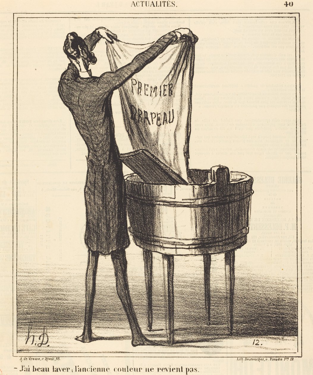 Ich kann waschen, die alte Farbe... von Honoré Daumier