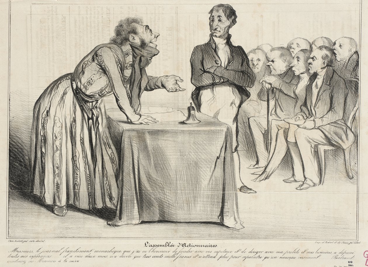 Die Versammlung der Aktionäre von Honoré Daumier