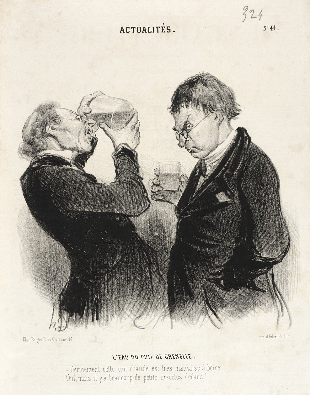 Das Wasser des Brunnens von Grenelle von Honoré Daumier