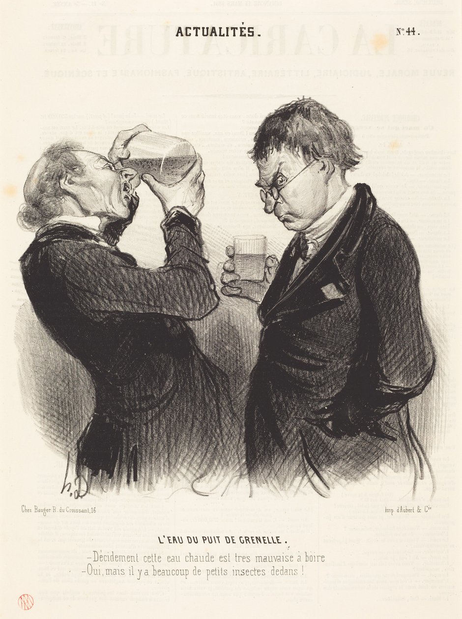 Das Wasser aus dem Brunnen von Grenelle von Honoré Daumier