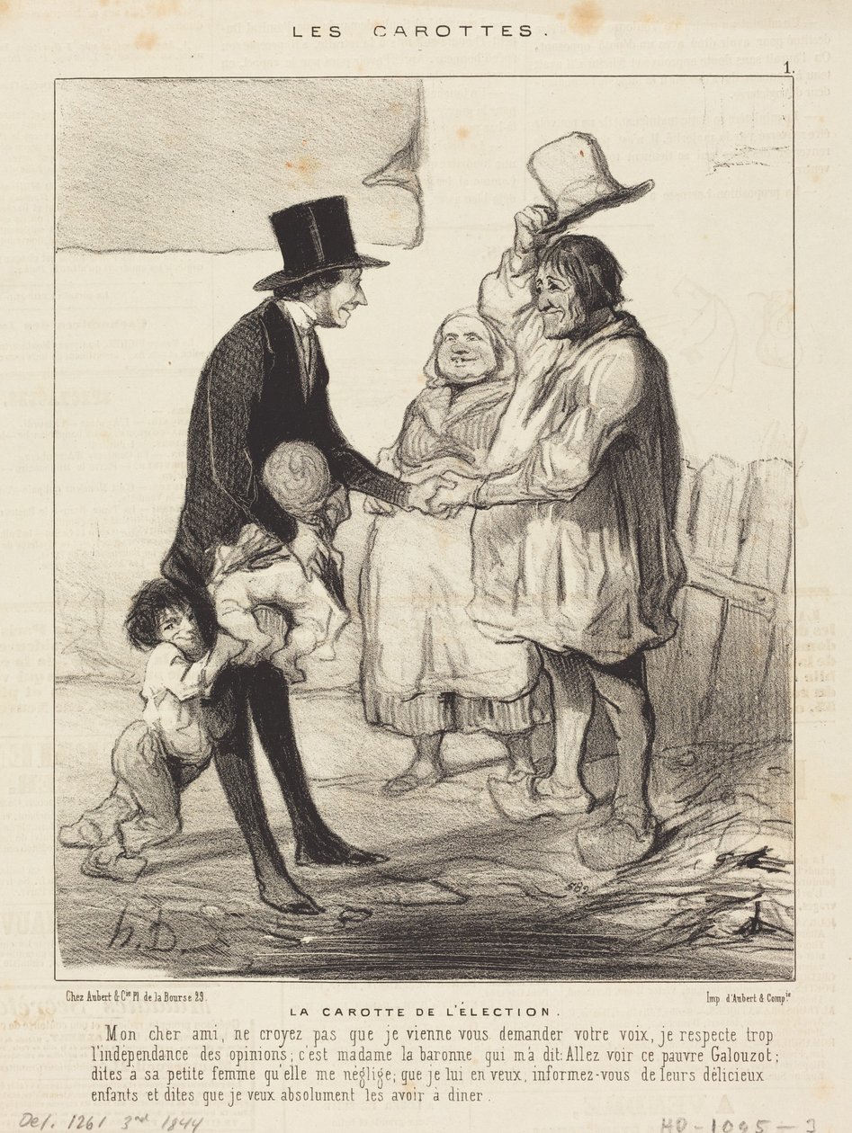 Die Karotte der Wahl von Honoré Daumier