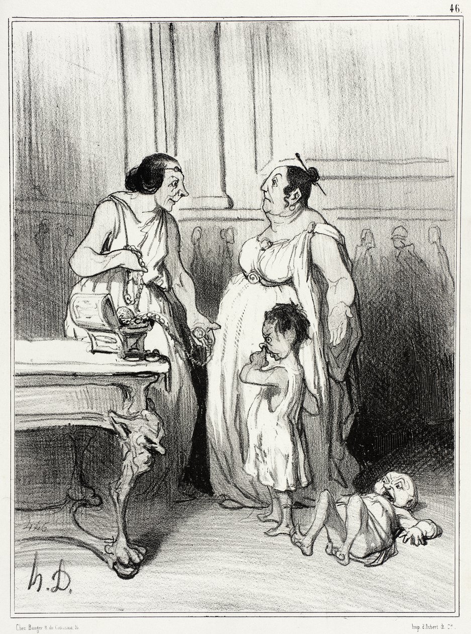 Die Mutter der Gracchen von Honoré Daumier
