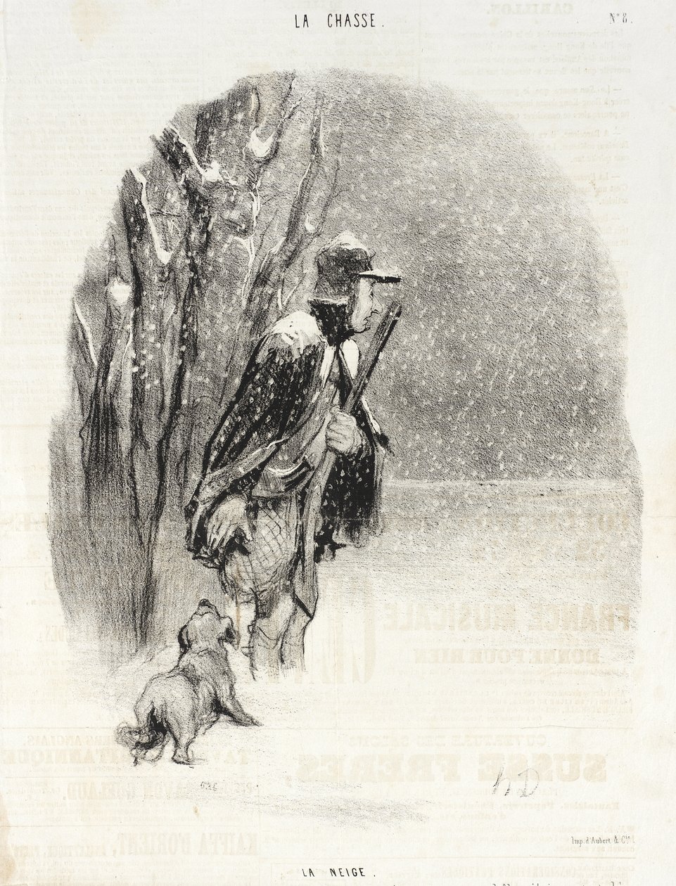 Der Schnee von Honoré Daumier