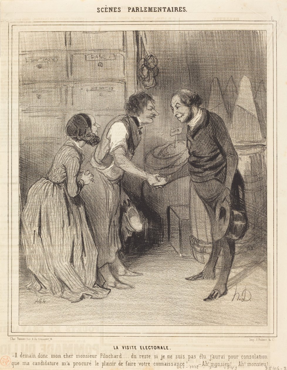 Der Wahlbesuch von Honoré Daumier