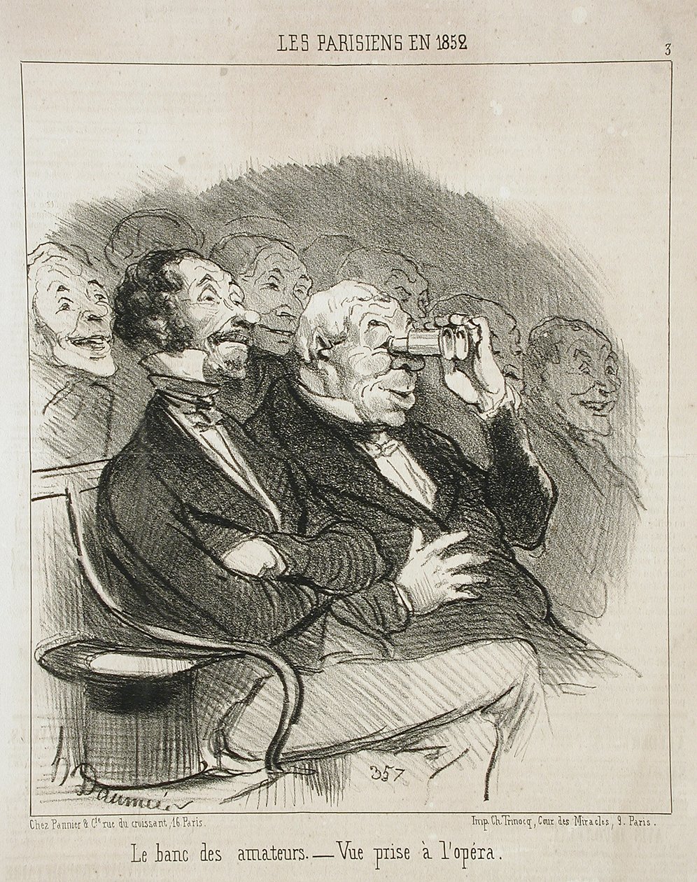 Die Bank der Kunstliebhaber von Honoré Daumier