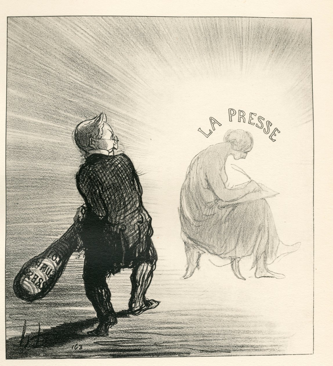 Le Charivari, Satirisch in Schwarz-Weiß von Honoré Daumier