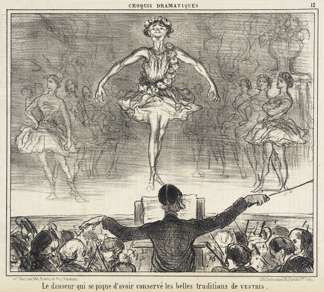 Der Tänzer, der sich rühmt, bewahrt zu haben... von Honoré Daumier