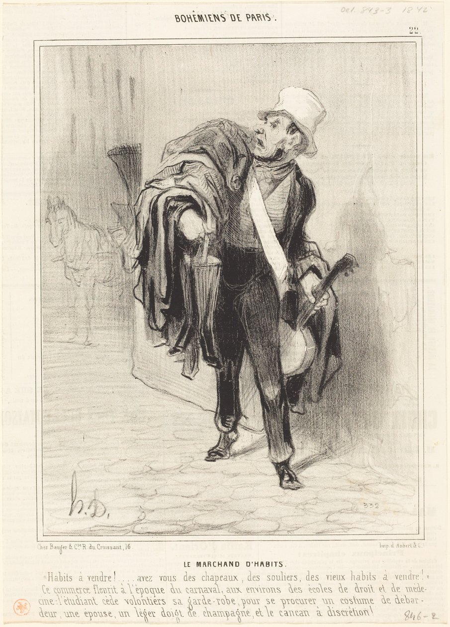 Der Kleiderhändler von Honoré Daumier
