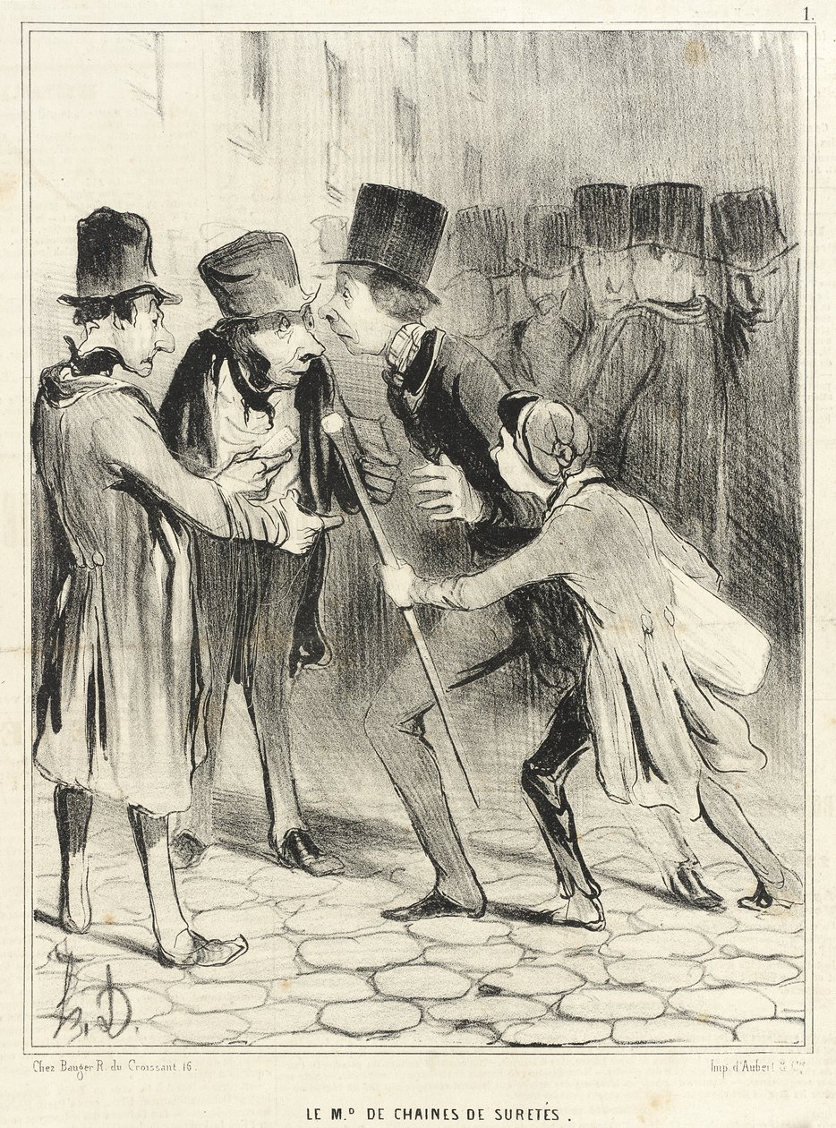 Der Händler für Sicherheitsketten von Honoré Daumier
