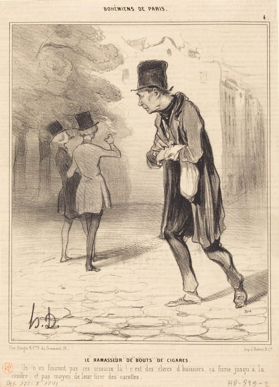 Der Zigarrenstummel-Sammler von Honoré Daumier