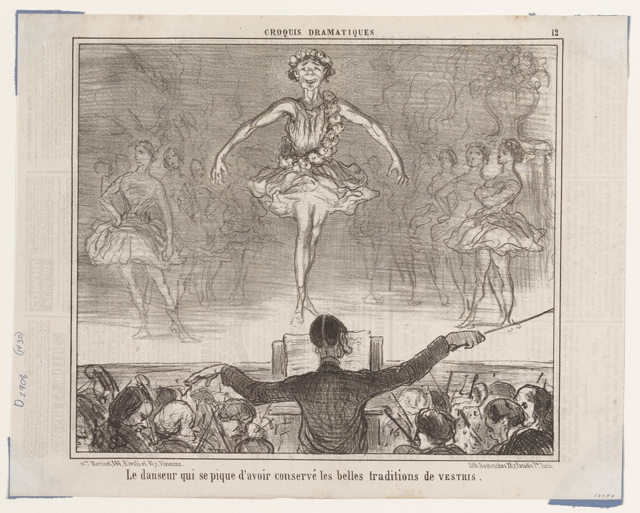 Der Tänzer, der sich rühmt, ... (Dramatische Skizzen), aus Le Charivari von Honoré Daumier