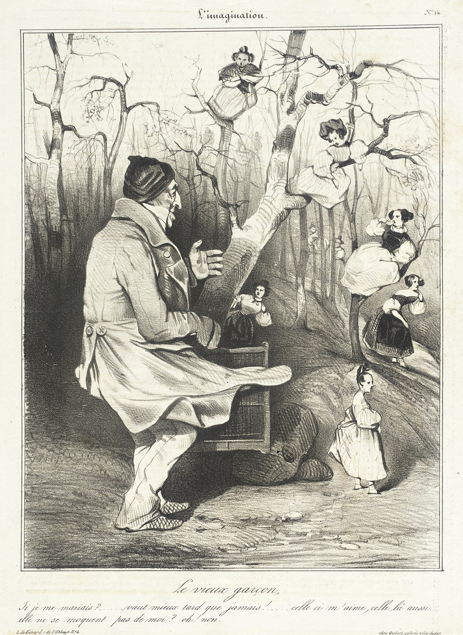 Der alte Junggeselle von Honoré Daumier