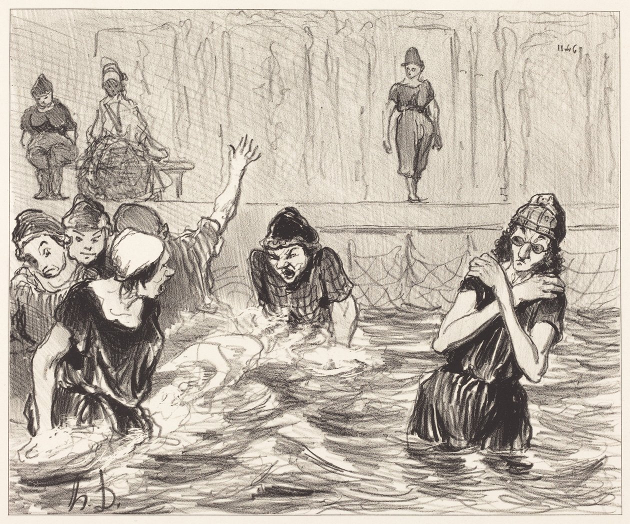Die Planscherinnen von Honoré Daumier