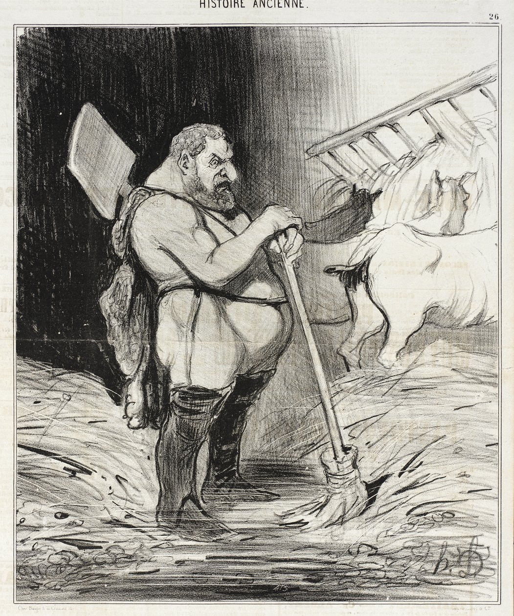 Die Ställe des Augias von Honoré Daumier