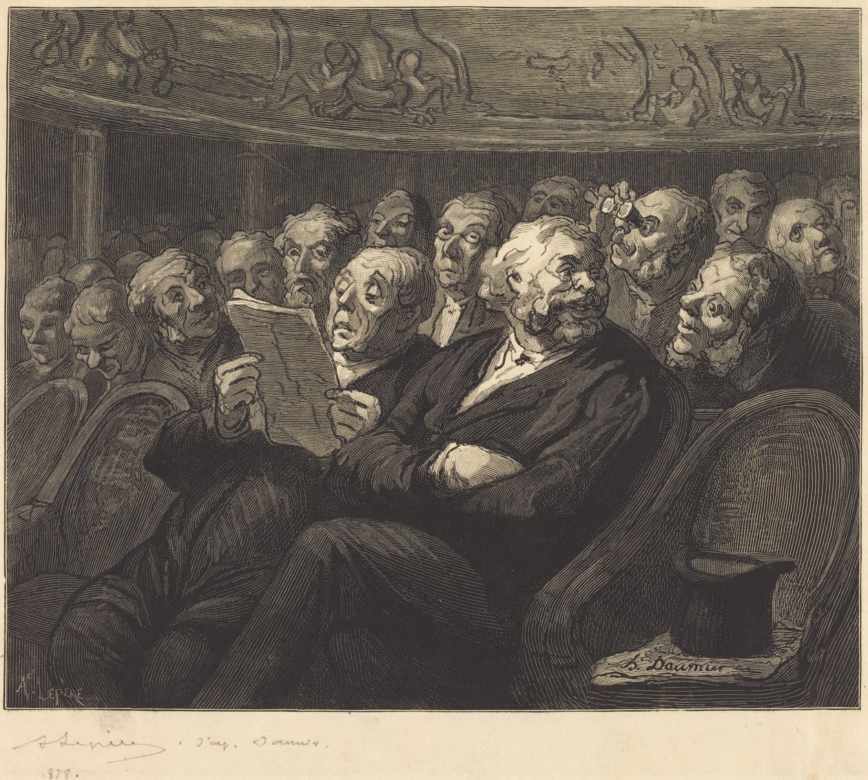 Die Orchesterfauteuils von Honoré Daumier