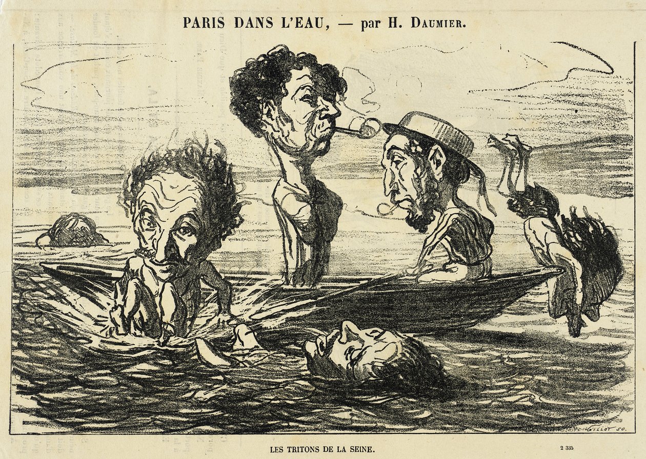 Die Tritonen der Seine von Honoré Daumier