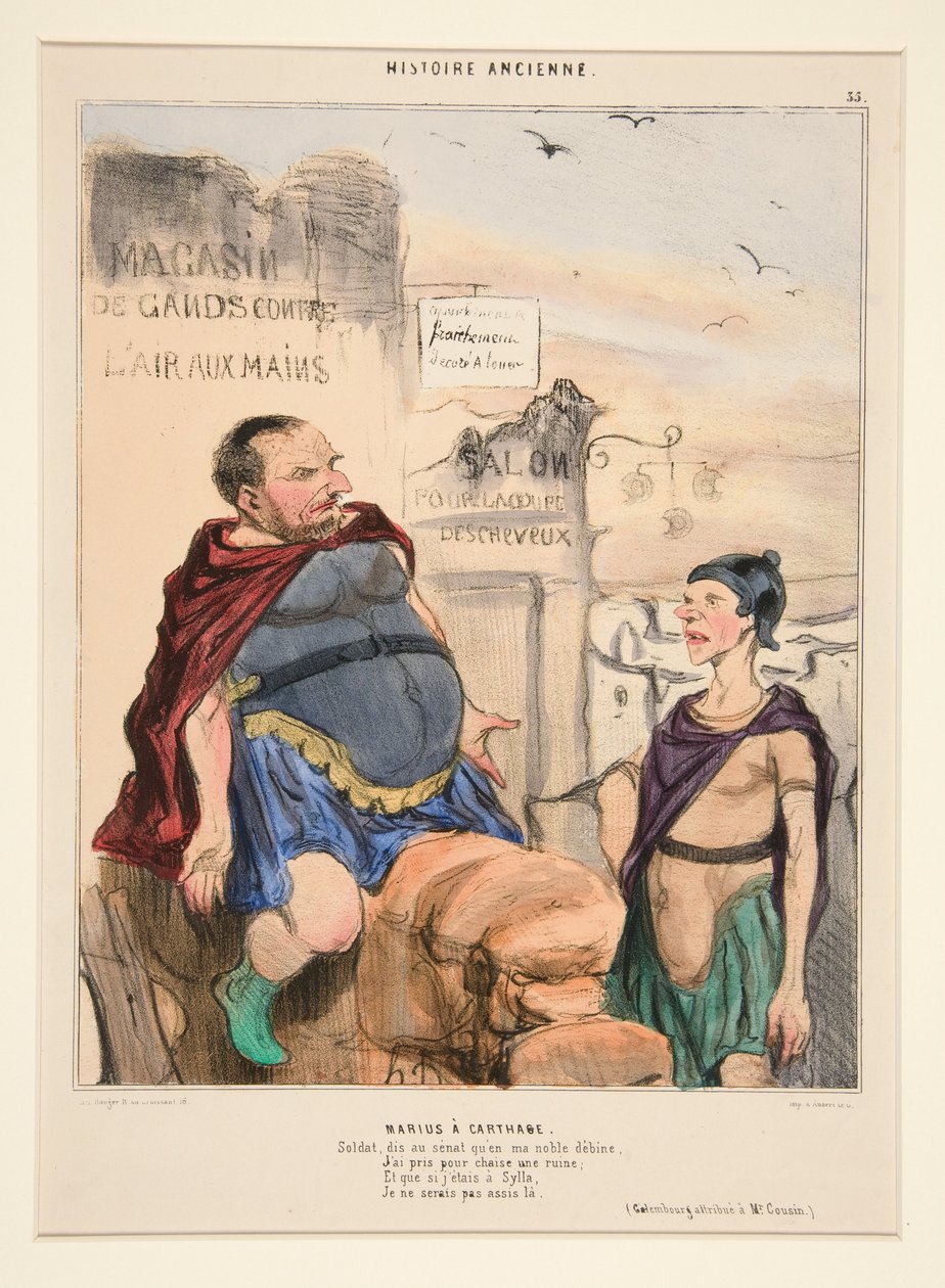 Marius in Karthago, aus Histoire Ancienne von Honoré Daumier