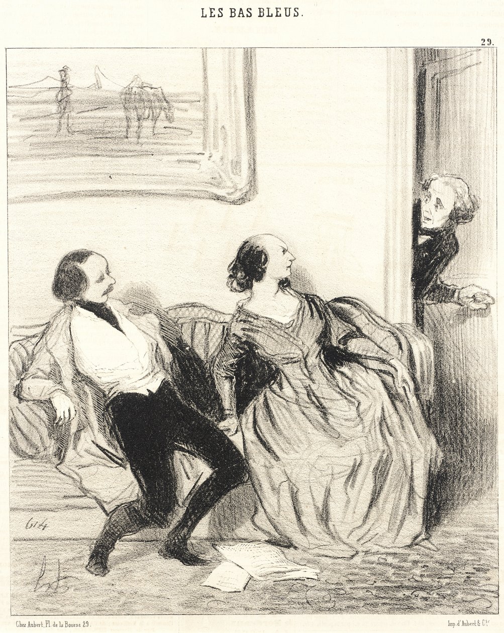 Meine gute Freundin, darf ich eintreten!... von Honoré Daumier