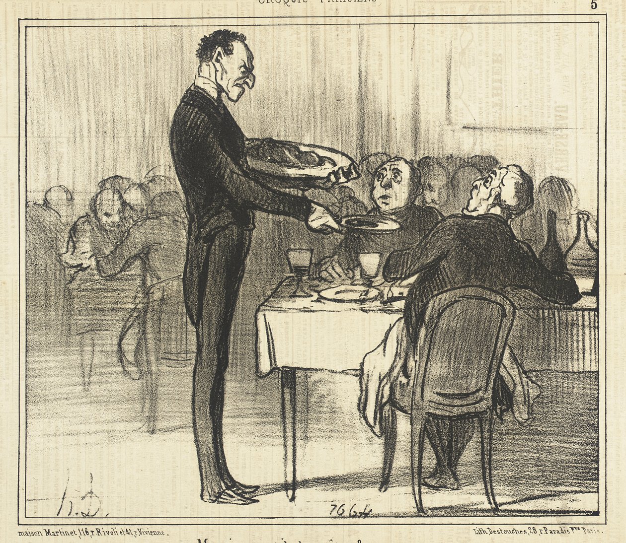 Wünscht der Herr Crêpes?... von Honoré Daumier