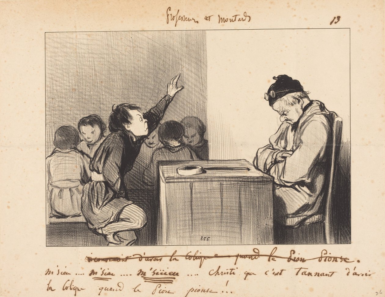 Mein Herr ... wie lästig es ist, Koliken zu haben, wenn ... von Honoré Daumier