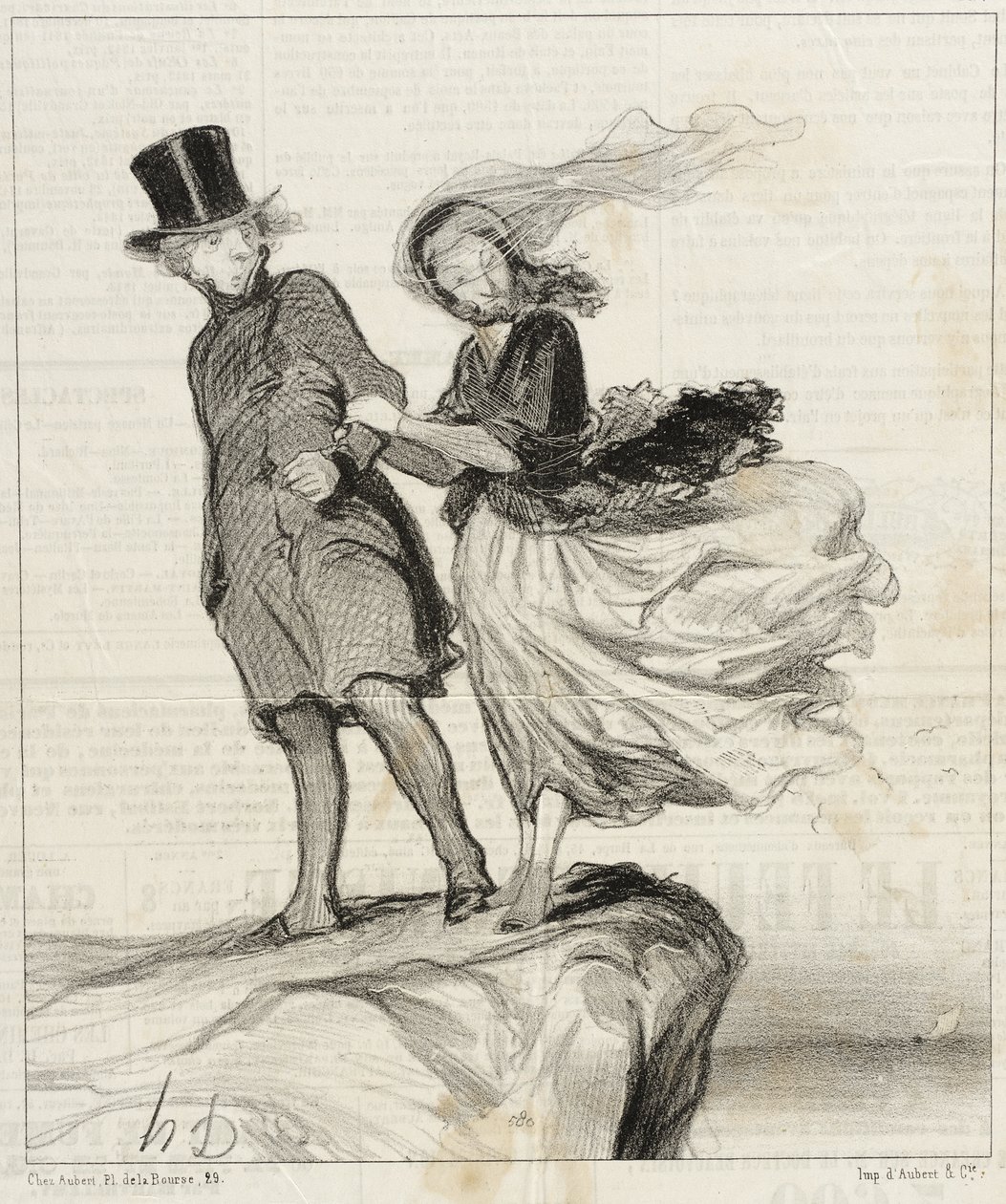 O mein vergötterter Victor... Mir kommt eine poetische Idee!... von Honoré Daumier