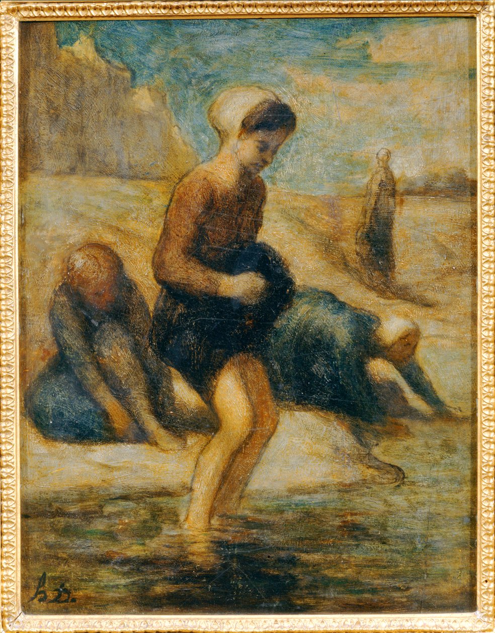 Am Wasserufer von Honore Daumier