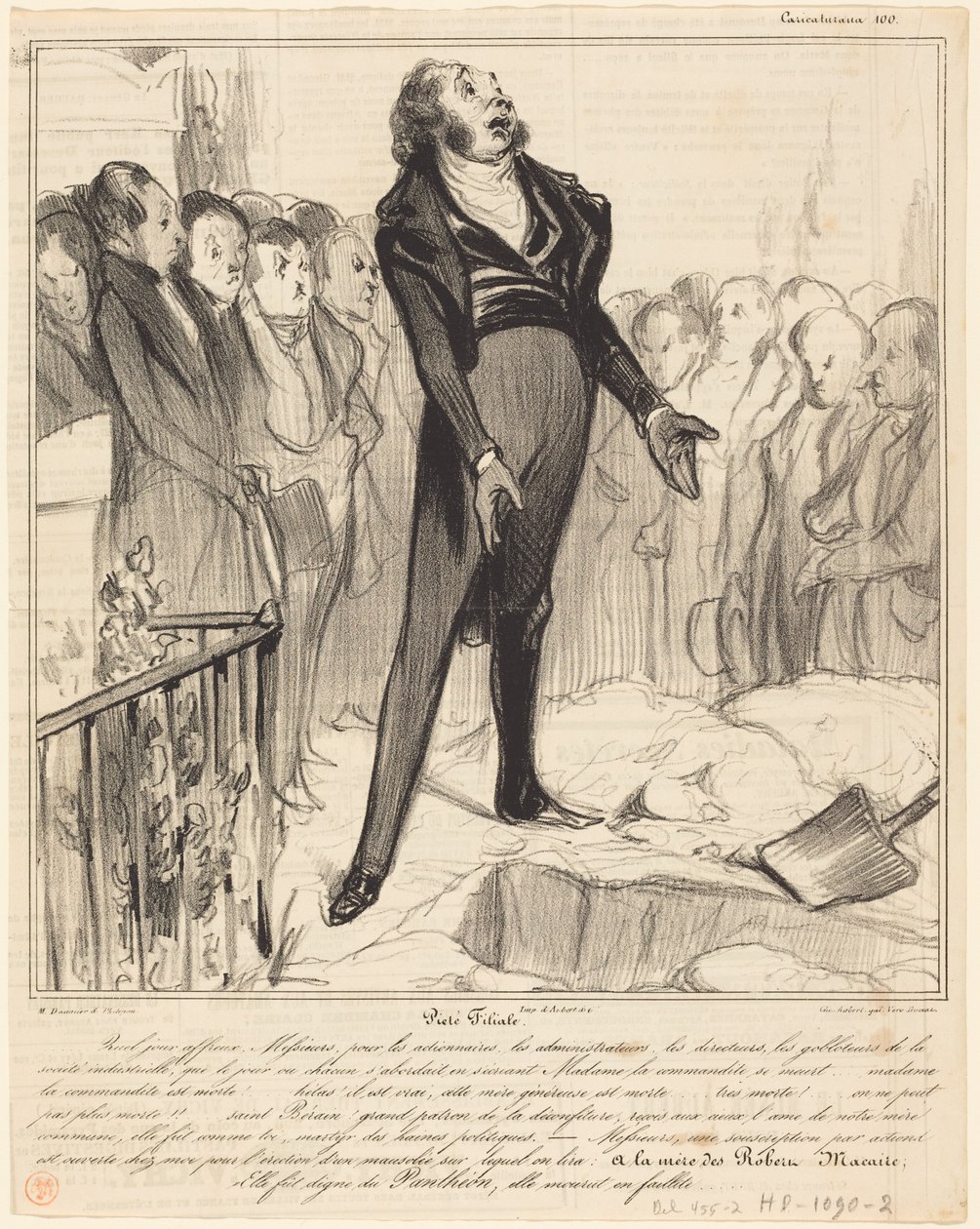 Kindliche Pietät von Honoré Daumier