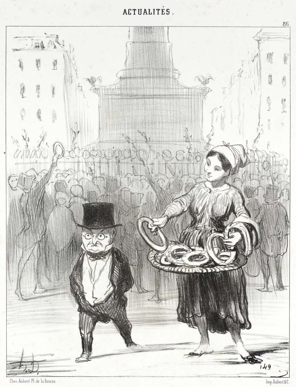 Place de la Bastille von Honoré Daumier