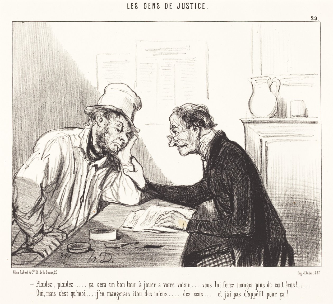 Klagen... das wird ein guter Streich sein... von Honoré Daumier