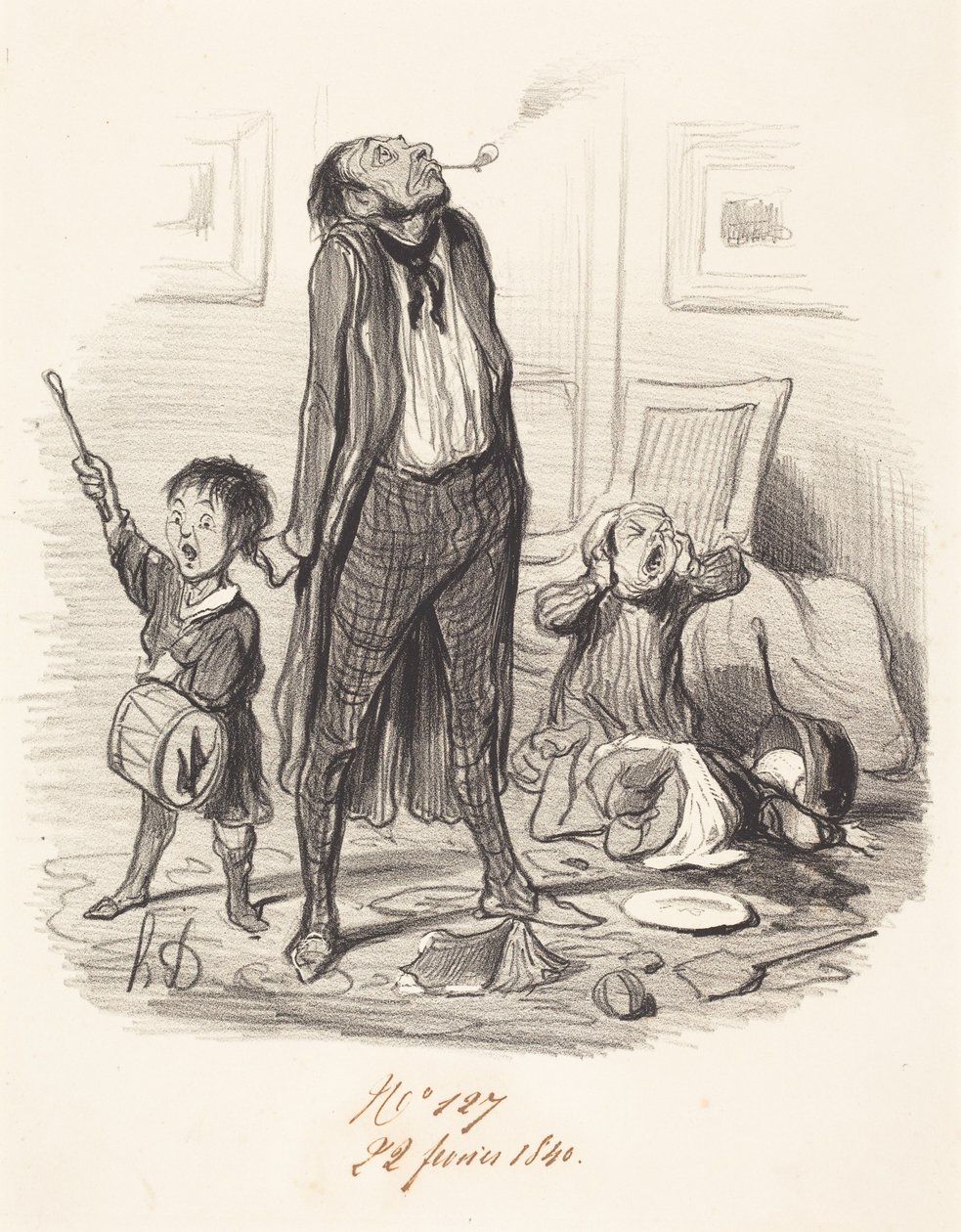 Klassischer Dichter beim Verfassen einer Ekloge... von Honoré Daumier