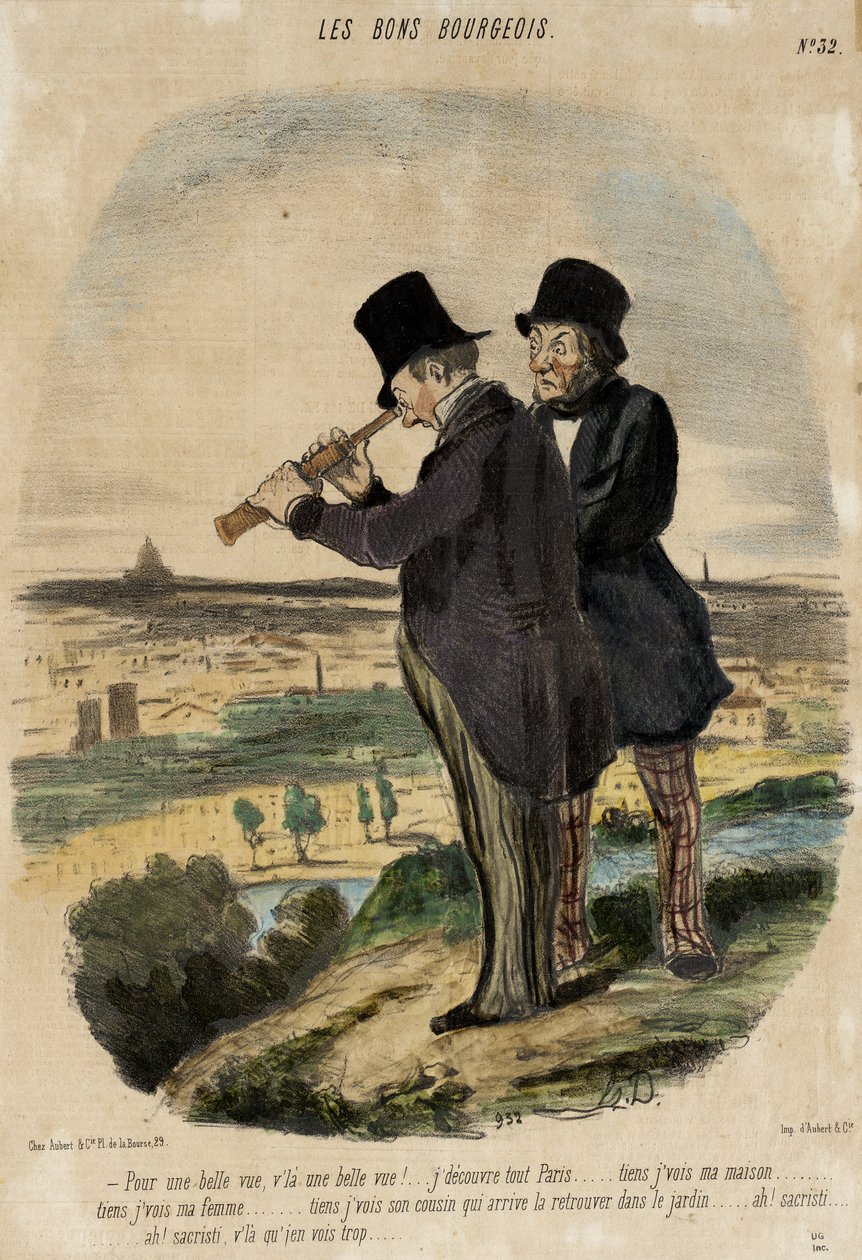 Für eine schöne Aussicht, da ist eine schöne Aussicht!... von Honoré Daumier