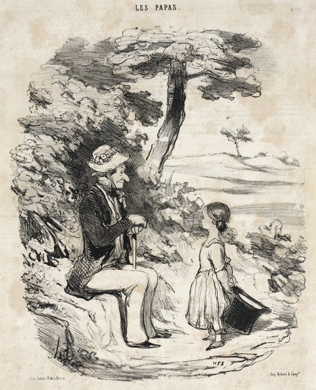 Wenn man einen scherzhaften Vater hat von Honoré Daumier
