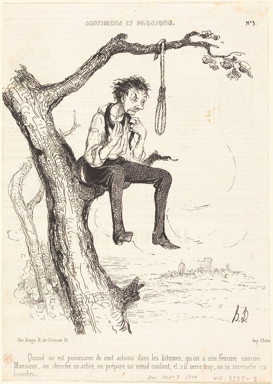 Wenn man Besitzer von hundert Aktien ist... von Honoré Daumier