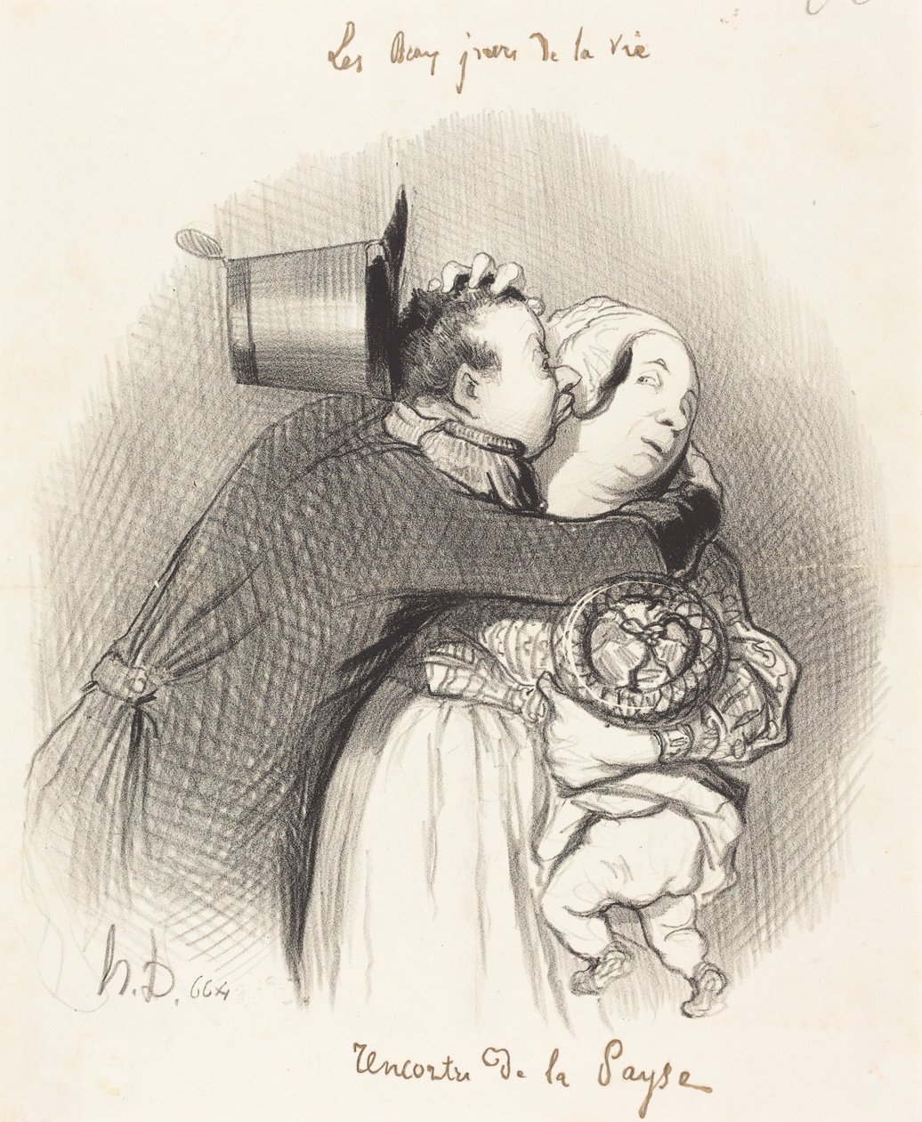 Begegnung mit der Bäuerin von Honoré Daumier