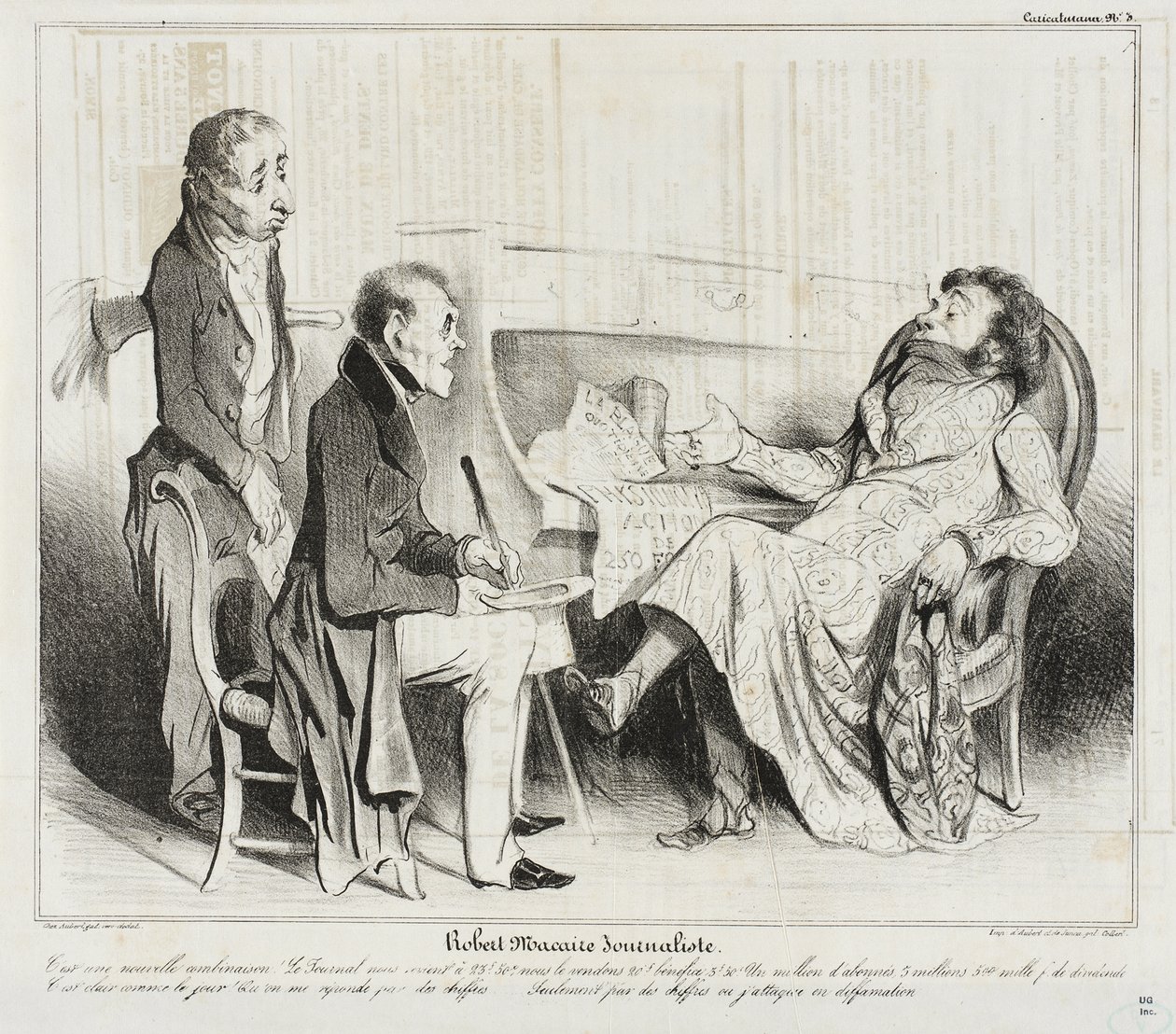 Robert Macaire Journalist von Honoré Daumier