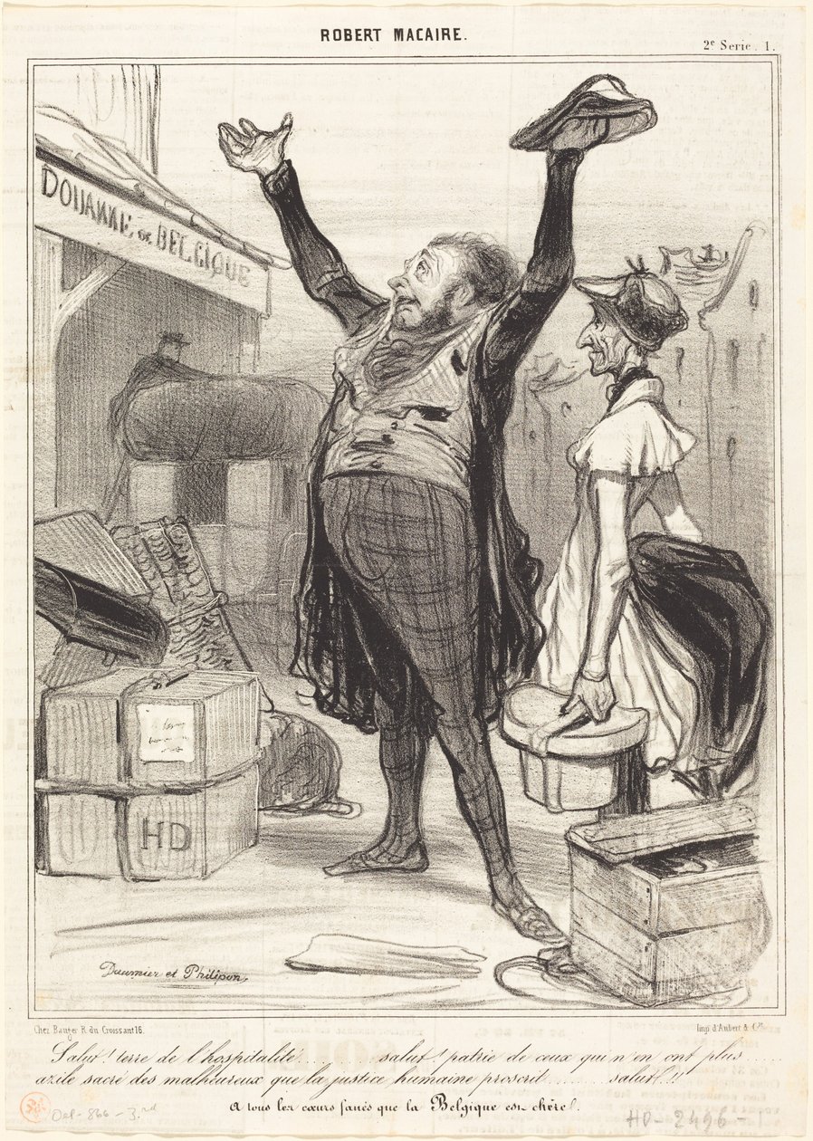 Sei gegrüßt! Land der Gastfreundschaft... von Honoré Daumier
