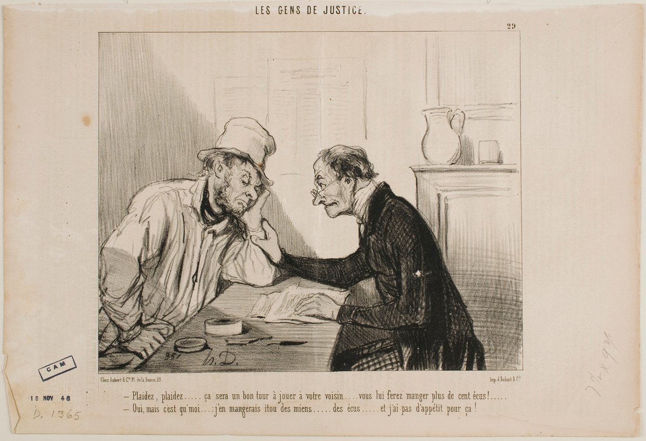 Verklagen Sie ihn... verklagen Sie ihn... von Honoré Daumier