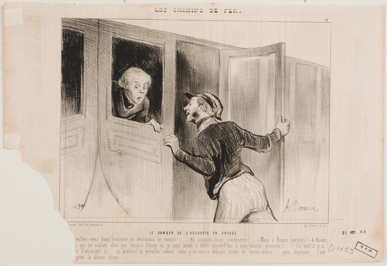 Die Gefahr einer schläfrigen Reise von Honoré Daumier