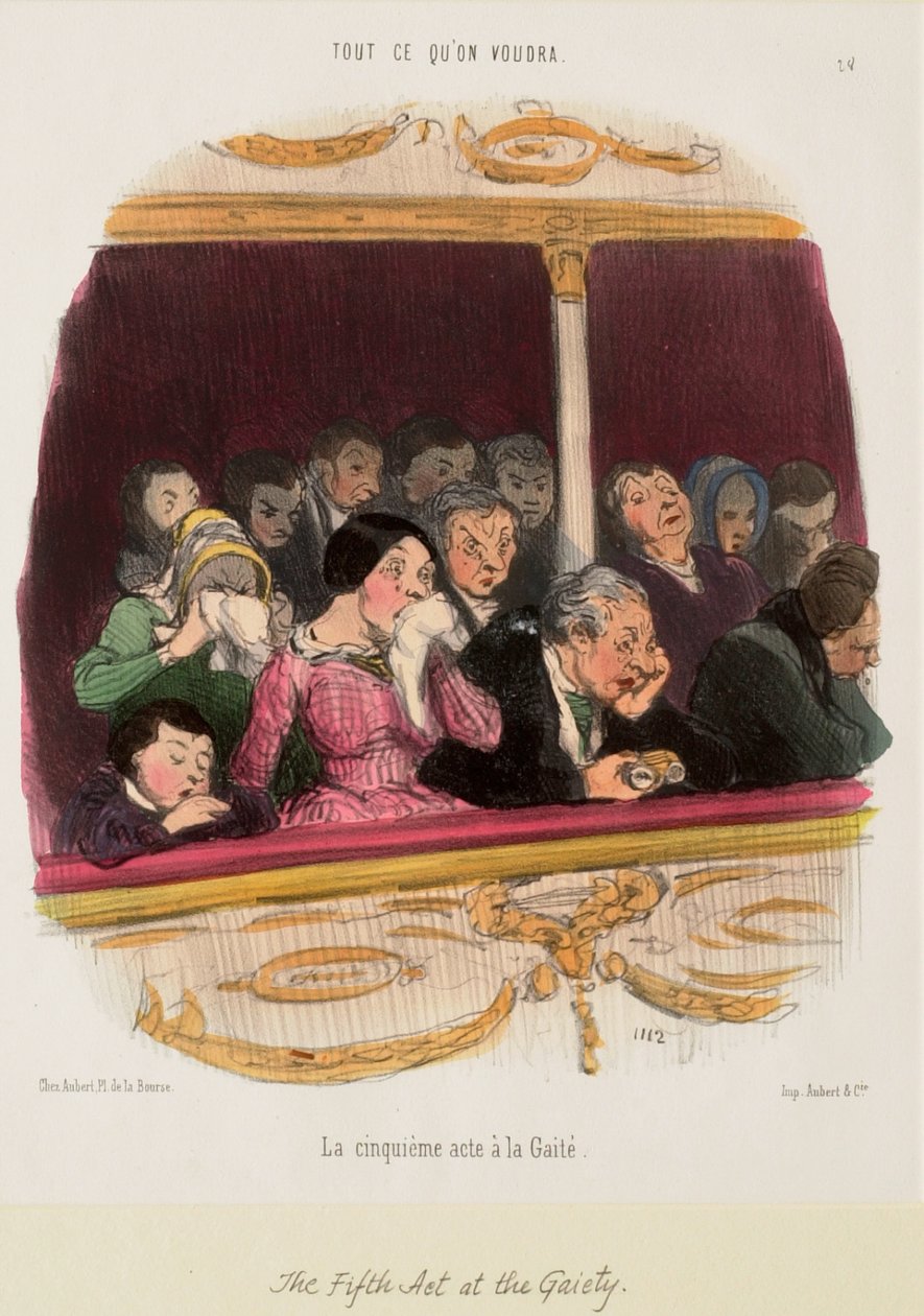 Der fünfte Akt im Gaiety (La cinquième acte à la Gaité) von Honoré Daumier