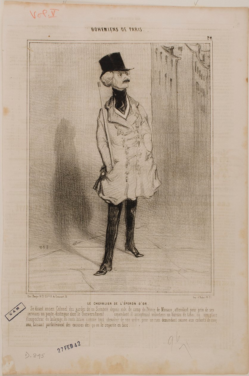 Der Ritter mit dem goldenen Sporn von Honoré Daumier